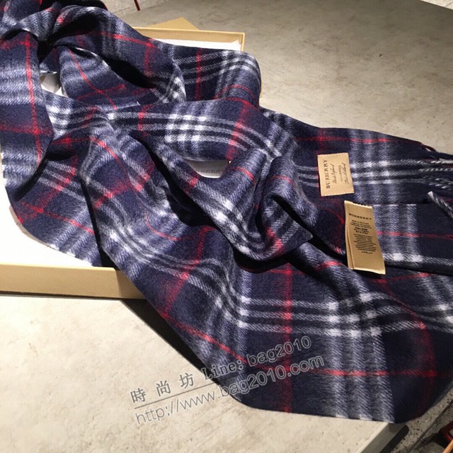 Burberry深度水波紋經典羊絨格子圍巾 巴寶莉2021新款圍巾  mmj1146